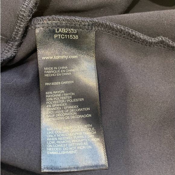 Tommy Hilfiger girls Ponte knit navy blue classic preppy wrap skort size LG - Picture 8 of 8